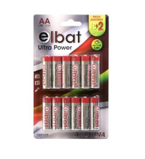 BATTERIE ELBAT EB0101 AA 12PZ ULTRA POWER MN1500 LR6 ALCALINA 12PZ STILO AA - DURATA GARANTITA 12 PILE BATTERIE ELBAT EB0101 AA 12PZ ULTRA POWER MN1500 LR6 ALCALINA 12PZ STILO AA - DURATA GARANTITA 12 PILE