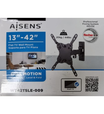 SUPPORTO STAFFA PORTA TV DA 13 A 42 POLLICI CON BRACCIO GIREVOLE AISENS WT42TSLE-009 -DA13" A 42"-PORTATA 20KG-VESA 200X200
