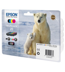 MULTIPACK EPSON T2616 26 BK-C-M-Y C13T26164010 CARTUCCIA ORIGINALE EPSON EXPRESSION PREMIUM XP600 XP605 XP700 XP800 26 MULTIPACK EPSON T2616 26 BK-C-M-Y C13T26164010 CARTUCCIA ORIGINALE EPSON EXPRESSION PREMIUM XP600 XP605 XP700 XP800 26