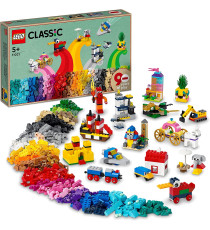 Lego Classic - 90 Anni di Gioco - LEGO 11021 15 Mini Costruzioni di Modelli Iconici con Treno ANNI 5+