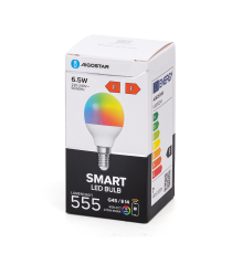LAMPADINA SMART LED FILAMENTO A SFERA G45 6.5W E14 WIFI RGB+CCT 2700K-6500K 555 LUMEN D45H89mm ALEXA E GOOGLE ASSISTANT LAMPADINA SMART LED FILAMENTO A SFERA G45 6.5W E14 WIFI RGB+CCT 2700K-6500K 555 LUMEN D45H89mm ALEXA E GOOGLE ASSISTANT