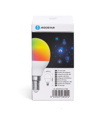 LAMPADINA SMART LED FILAMENTO A SFERA G45 6.5W E14 WIFI RGB+CCT 2700K-6500K 555 LUMEN D45H89mm ALEXA E GOOGLE ASSISTANT