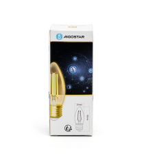 LAMPADINA SMART LED FILAMENTO A CANDELA C35 AMBRATA 4.5W E27 WIFI CCT 2700K-6500K 470 LUMEN D35H92mm ALEXA E GOOGLE ASSISTANT LAMPADINA SMART LED FILAMENTO A CANDELA C35 AMBRATA 4.5W E27 WIFI CCT 2700K-6500K 470 LUMEN D35H92mm ALEXA E GOOGLE ASSISTANT