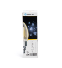 LAMPADINA SMART LED FILAMENTO A CANDELA C35 4.5W E14 WIFI CCT 2700K-6500K 470 LUMEN D35H119mm ALEXA E GOOGLE ASSISTANT LAMPADINA SMART LED FILAMENTO A CANDELA C35 4.5W E14 WIFI CCT 2700K-6500K 470 LUMEN D35H119mm ALEXA E GOOGLE ASSISTANT