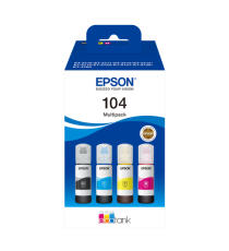 MULTIPACK 104BK-C-M-Y ORIGINALE INCHIOSTRO C13T00P640 PER EPSON ECOTANK ET-2710,2711,2720,2726,4700 T104 65mlX4 MULTIPACK 104BK-C-M-Y ORIGINALE INCHIOSTRO C13T00P640 PER EPSON ECOTANK ET-2710,2711,2720,2726,4700 T104 65mlX4