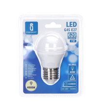 LAMPADINA LED A5 G45 7W ATTACCO E27 - 560 LUMEN - 4000K LUCE NATURALE - GRANDE ANGOLO 230 MISURA D45H80mm AIGOSTAR LAMPADINA LED A5 G45 7W ATTACCO E27 - 560 LUMEN - 4000K LUCE NATURALE - GRANDE ANGOLO 230 MISURA D45H80mm AIGOSTAR
