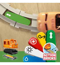 Lego Duplo - Il grande treno merci - LEGO 10875 Set Push & Go, Luci e Suoni, Costruzioni Creative, Gru ANNI 2+