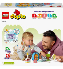 Lego Duplo - Il mio primo cagnolino e gattino con suoni - LEGO 10977 Mattoncini Grandi con Gatto e Cane ANNI 1.5+