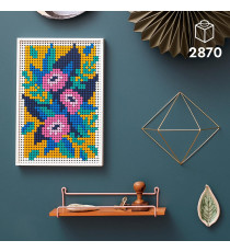 LEGO Art - Motivi Floreali - Lego 31207 Set di Decorazioni Murali 3 in 1 ANNI 18+