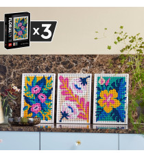 LEGO Art - Motivi Floreali - Lego 31207 Set di Decorazioni Murali 3 in 1 ANNI 18+