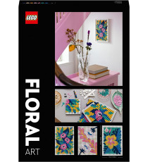 LEGO Art - Motivi Floreali - Lego 31207 Set di Decorazioni Murali 3 in 1 ANNI 18+