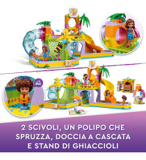 Lego Friends - Parco acquatico - Lego 41720 Set con Piscina con Scivolo, Gioco Estivo con Mini Bamboline ANNI 6+