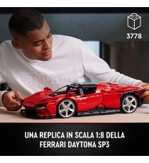 Lego Technic - Ferrari Daytona SP3 - Lego 42143 Supercar Rossa Scala 1:8 Serie Ultimate Cars Concept ANNI 18+