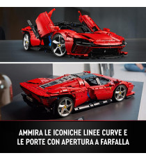 Lego Technic - Ferrari Daytona SP3 - Lego 42143 Supercar Rossa Scala 1:8 Serie Ultimate Cars Concept ANNI 18+