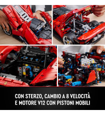 Lego Technic - Ferrari Daytona SP3 - Lego 42143 Supercar Rossa Scala 1:8 Serie Ultimate Cars Concept ANNI 18+