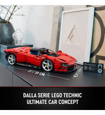 Lego Technic - Ferrari Daytona SP3 - Lego 42143 Supercar Rossa Scala 1:8 Serie Ultimate Cars Concept ANNI 18+