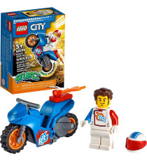 Lego City Stuntz - Stunt Bike razzo - LEGO 60298 Meccanismo a Spinta e Minifigura Pilota Rocket Racer ANNI 5+