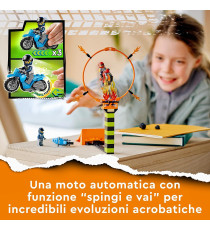 Lego City Stuntz - Competizione acrobatica - LEGO 60299 Set con 2 Moto Cerchio di Fuoco e Duke DeTain ANNI 5+
