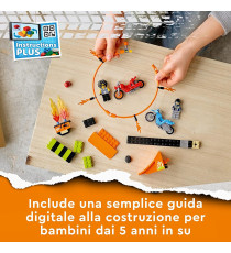 Lego City Stuntz - Competizione acrobatica - LEGO 60299 Set con 2 Moto Cerchio di Fuoco e Duke DeTain ANNI 5+