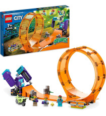 Lego City Stuntz - Giro della morte dello scimpanzé - LEGO 60338 Moto Giocattolo Carica e Vai con Minifigure - ANNI 7+