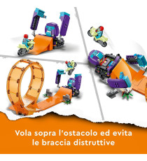 Lego City Stuntz - Giro della morte dello scimpanzé - LEGO 60338 Moto Giocattolo Carica e Vai con Minifigure - ANNI 7+