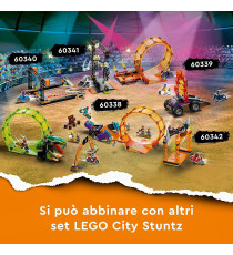 Lego City Stuntz - Giro della morte dello scimpanzé - LEGO 60338 Moto Giocattolo Carica e Vai con Minifigure - ANNI 7+