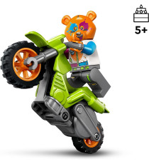 Lego City Stuntz - Stunt Bike Orso - Lego 60356 Moto Giocattolo a Motore Carica e Vai per Salti e Acrobaziee ANNI 5+
