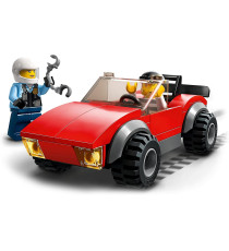 Lego City - Inseguimento sulla moto della polizia - LEGO 60392 con Modello di Auto da Corsa e 2 Minifigure ANNI 5+