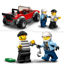 Lego City - Inseguimento sulla moto della polizia - LEGO 60392 con Modello di Auto da Corsa e 2 Minifigure ANNI 5+