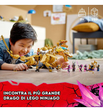 Lego Ninjago - Ultra drago d’oro di Lloyd - Lego 71774 Set Serie TV Crystallized con 9 Minifigure ANNI 9+ Lego Ninjago - Ultra drago d’oro di Lloyd - Lego 71774 Set Serie TV Crystallized con 9 Minifigure ANNI 9+