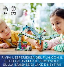 Lego Avatar - Il primo volo sulla banshee di Jake e Neytiri - Lego 75572 Pandora con Parti Fluorescenti e 2 Banshee ANNI 9+