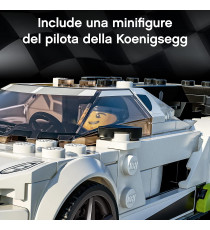 Lego Speed Champions - Koenigsegg Jesko - Lego 76900 Auto Sportiva con Minifigure del Pilota ANNI 7+