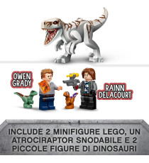 Lego Jurassic World - Atrociraptor: inseguimento sulla moto - Lego 76945 con Dinosauro e 2 Minifigure ANNI 6+