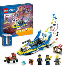 Lego City - Missioni investigative della polizia marittima - Lego 60355 Barca Giocattolo e 4 Minifigure ANNI 6+