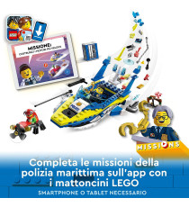 Lego City - Missioni investigative della polizia marittima - Lego 60355 Barca Giocattolo e 4 Minifigure ANNI 6+