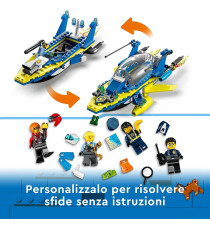 Lego City - Missioni investigative della polizia marittima - Lego 60355 Barca Giocattolo e 4 Minifigure ANNI 6+