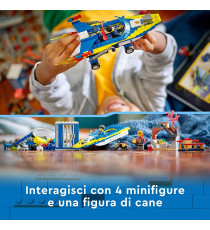 Lego City - Missioni investigative della polizia marittima - Lego 60355 Barca Giocattolo e 4 Minifigure ANNI 6+