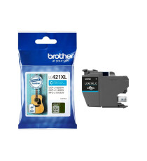 ORIGINALE BROTHER LC421XLC CIANO ALTA CAPACITA' CARTUCCIA PER BROTHER DCP-J1050DW,J1140DW,MFC-J1010DW LC-421XL 500 PAGINE