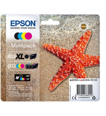 MULTIPACK EPSON T603BKXL C-M-Y STANDARD C13T03A94020 ORIGINALE PER EPSON PER XP-2100,3100,WF-2810,2830,2835