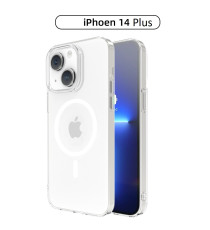 CUSTODIA SILICONE TRASPARENTE PER IPHONE 14 PLUS SLIM CON MAG-SAFE MAGNETIC MORBIDA IN TPU RESISTENTE - COVER ANTIGRAFFIO CUSTODIA SILICONE TRASPARENTE PER IPHONE 14 PLUS SLIM CON MAG-SAFE MAGNETIC MORBIDA IN TPU RESISTENTE - COVER ANTIGRAFFIO