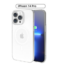 CUSTODIA SILICONE TRASPARENTE PER IPHONE 14 PRO SLIM CON MAG-SAFE MAGNETIC MORBIDA IN TPU RESISTENTE - COVER ANTIGRAFFIO CUSTODIA SILICONE TRASPARENTE PER IPHONE 14 PRO SLIM CON MAG-SAFE MAGNETIC MORBIDA IN TPU RESISTENTE - COVER ANTIGRAFFIO