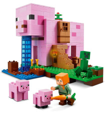 LEGO Minecraft - La pig house - LEGO 21170 CON Minecraft Alex, un iconico Creeper, 2 animali giocattolo Anni 8+
