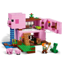 LEGO Minecraft - La pig house - LEGO 21170 CON Minecraft Alex, un iconico Creeper, 2 animali giocattolo Anni 8+