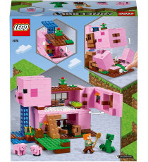 LEGO Minecraft - La pig house - LEGO 21170 CON Minecraft Alex, un iconico Creeper, 2 animali giocattolo Anni 8+