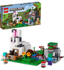 LEGO Minecraft - Il Ranch del Coniglio - Lego 21181 con Figure di Domatore, Zombie e Animali Anni 8+