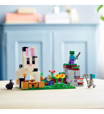 LEGO Minecraft - Il Ranch del Coniglio - Lego 21181 con Figure di Domatore, Zombie e Animali Anni 8+
