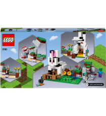 LEGO Minecraft - Il Ranch del Coniglio - Lego 21181 con Figure di Domatore, Zombie e Animali Anni 8+