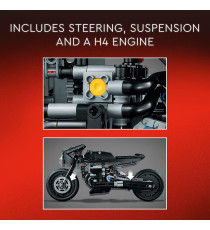 Lego Technic - THE BATMAN – BATCYCLE - Lego 42155 iconica modo del super eroe Batman ANNI 9+