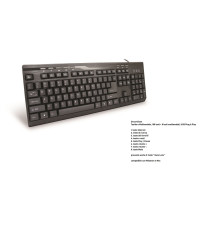TASTIERA BULLTEK K8208 NERA ERGONOMICA MULTIMEDIALE CON CAVO USB - 116 TASTI DI CUI 8 MULTIMEDIALI - PER WINDOWS E MAC TASTIERA BULLTEK K8208 NERA ERGONOMICA MULTIMEDIALE CON CAVO USB - 116 TASTI DI CUI 8 MULTIMEDIALI - PER WINDOWS E MAC