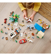Lego City - Accampamento di soccorso animale - Lego 60307 con tantissimi animali, veicoli e personaggi d’ispirazione ANNI 6+